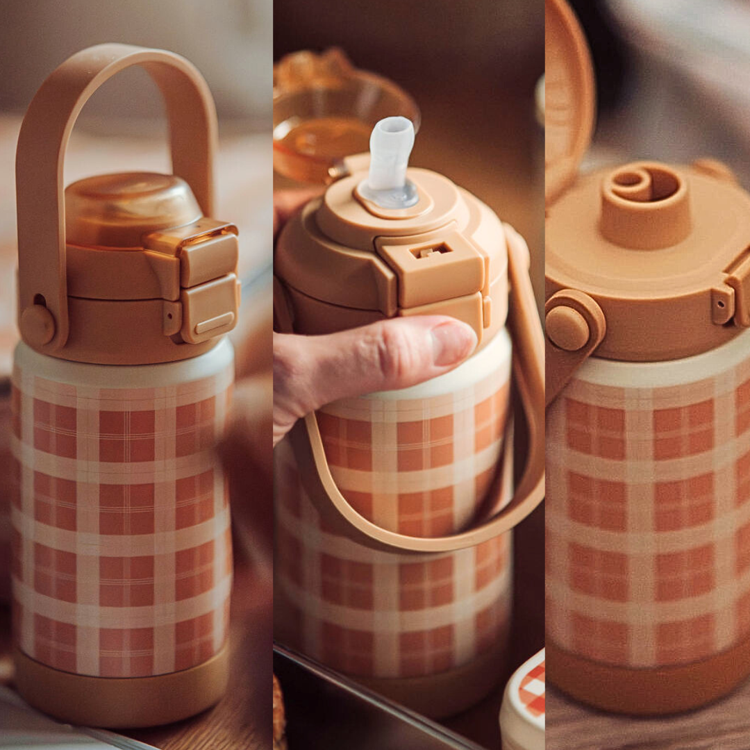 Sip + Chug 2 in 1 Thermo Water Bottle 12 oz. | Sienna Gingham