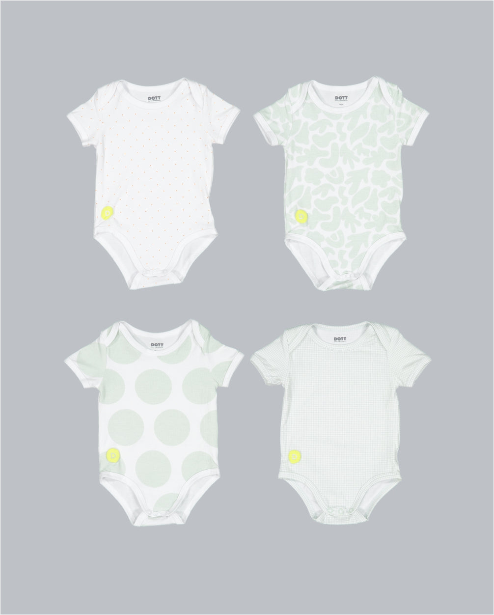 Baby Boy Short Sleeve 4pc Onesie Set
