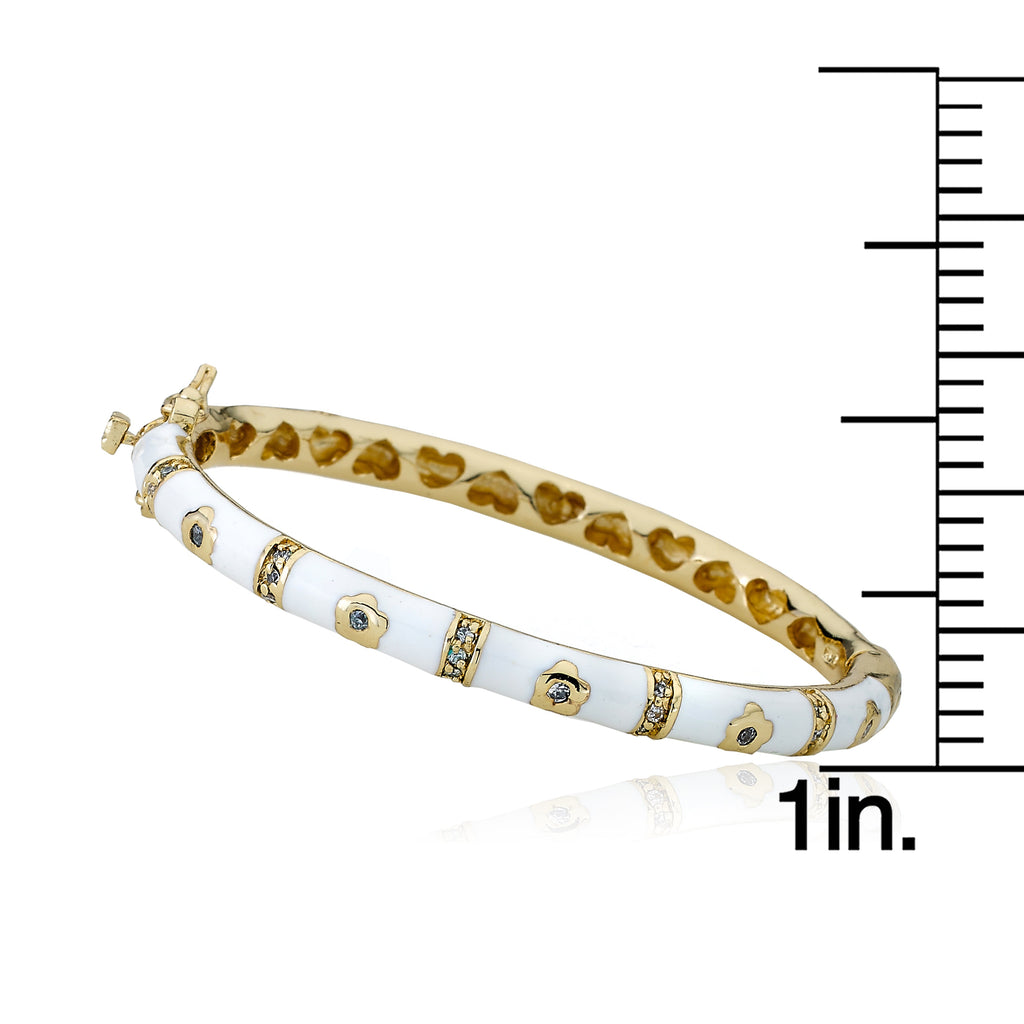 Enamel Flower Bangle