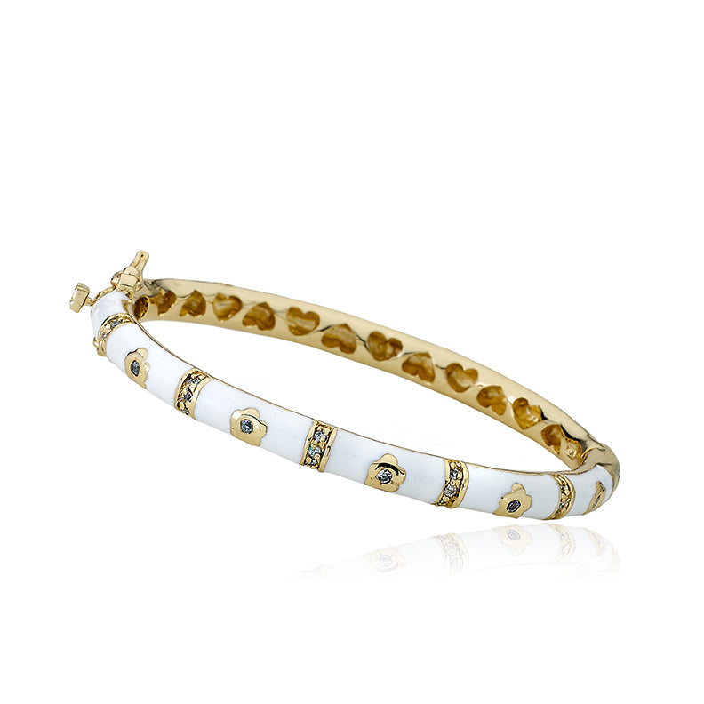 Enamel Flower Bangle