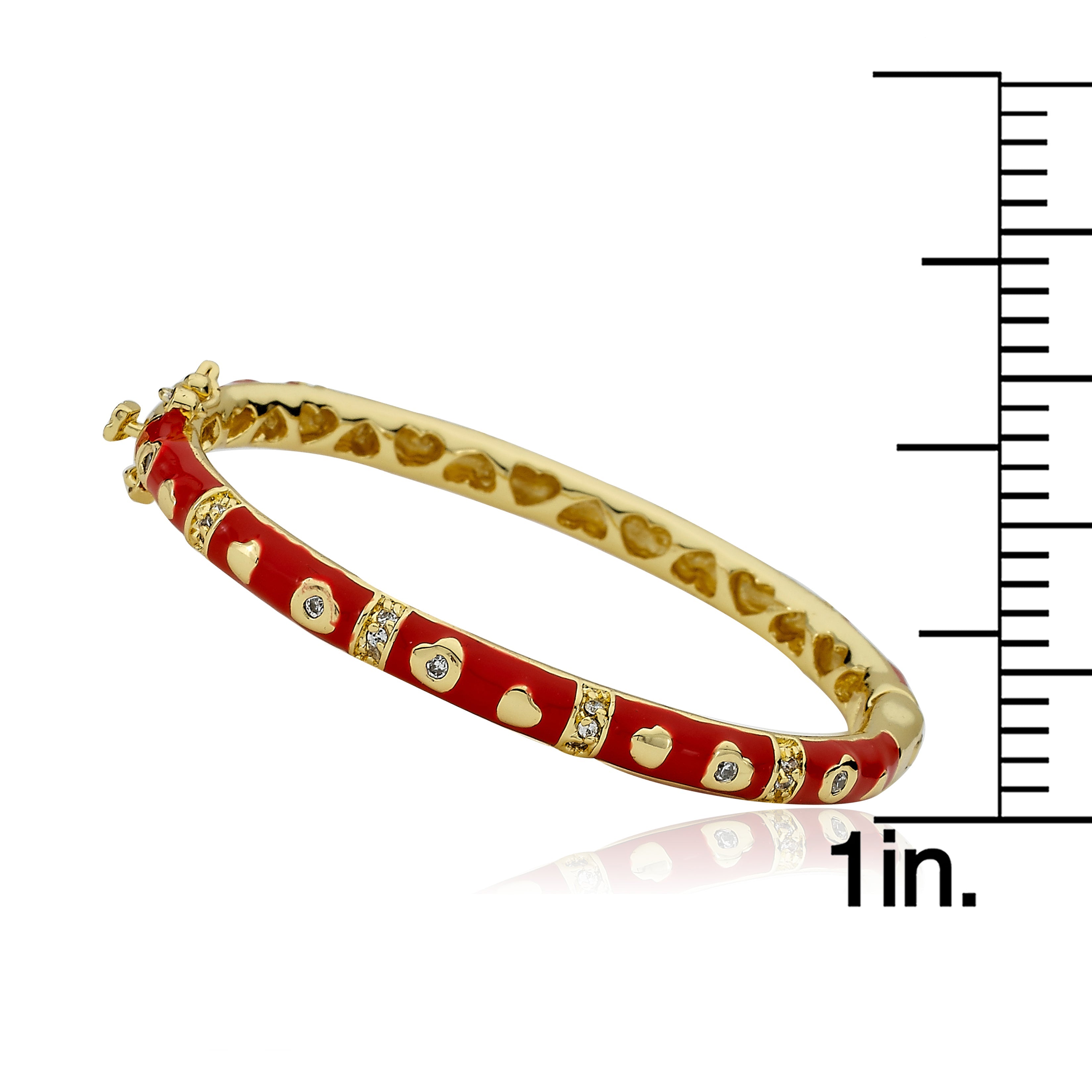Enamel Heart Bangle