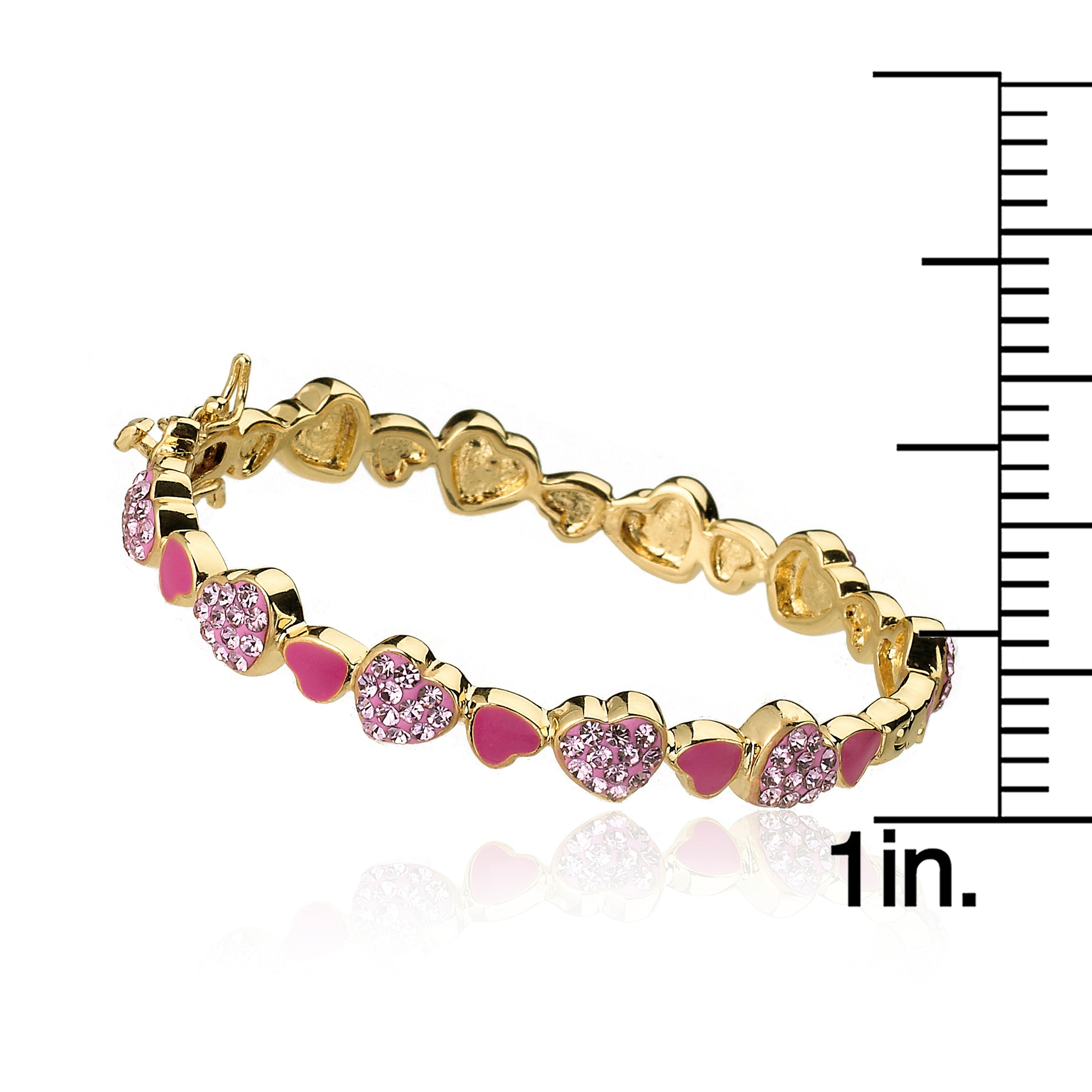 Crystal Heart Bangle