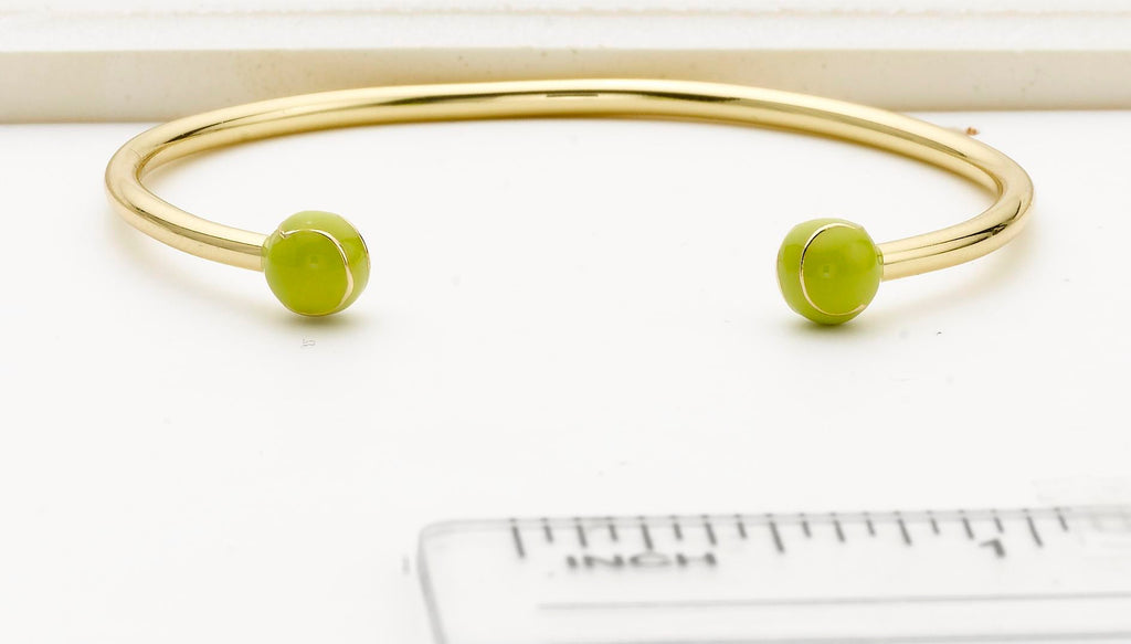 Enamel Tennis Ball Bangle