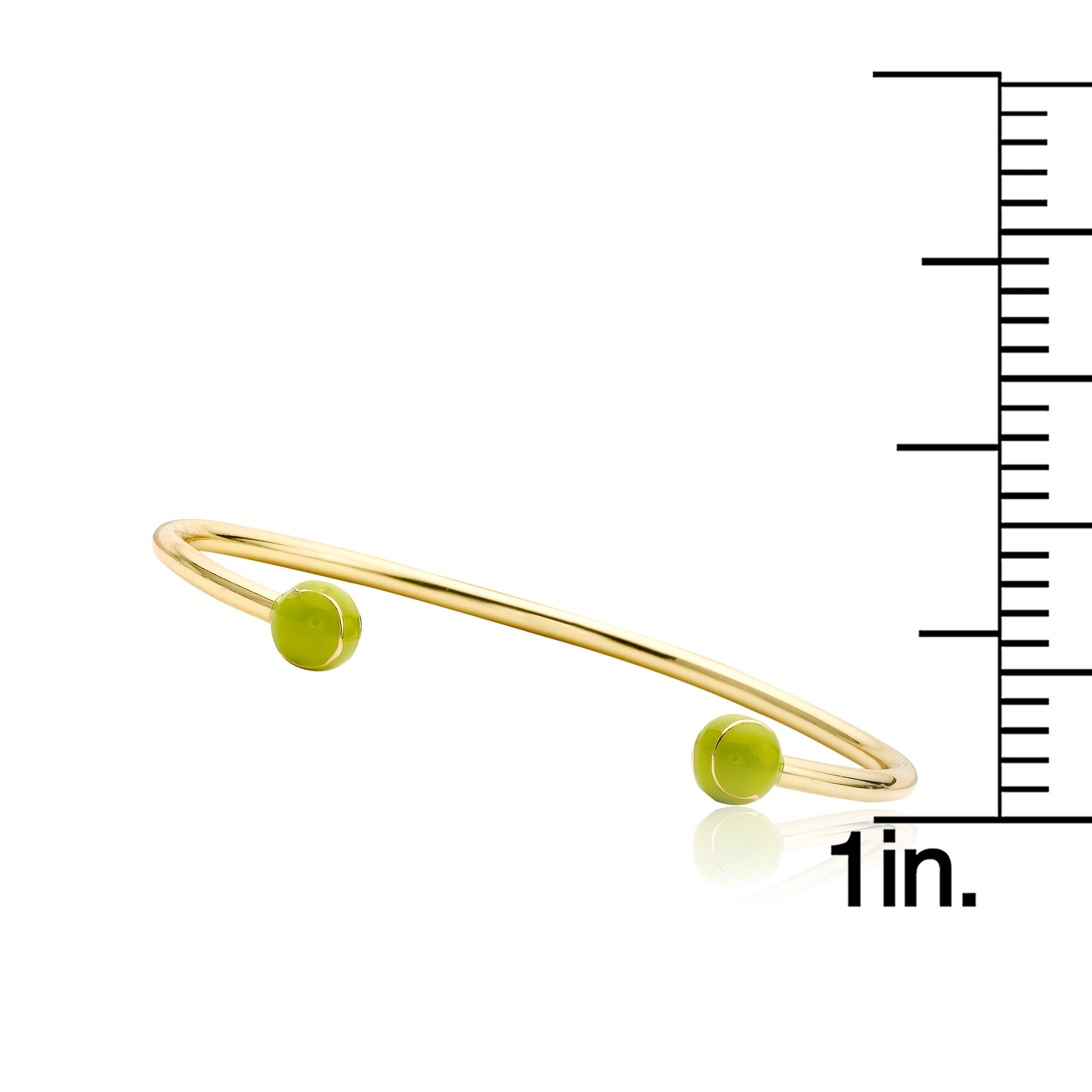 Enamel Tennis Ball Bangle