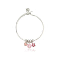 Heart & Flower Charm Bangle