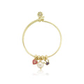 Heart & Crown Charm Bangle