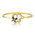 Cubic Zirconium Butterfly Bangle