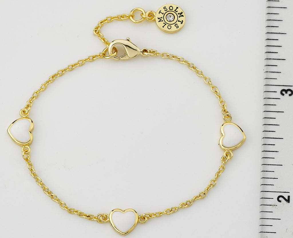 Enamel Heart Bracelet