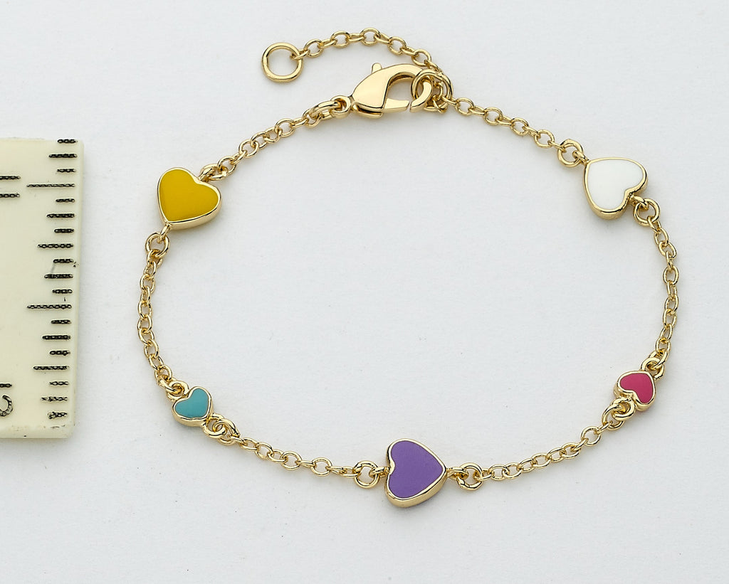 Rainbow Heart Bracelet