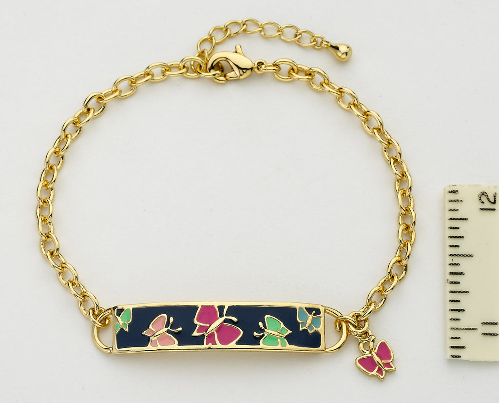 Large Butterfly ID Bracelet