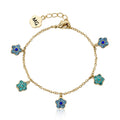 Crystal Flower Charm Bracelet