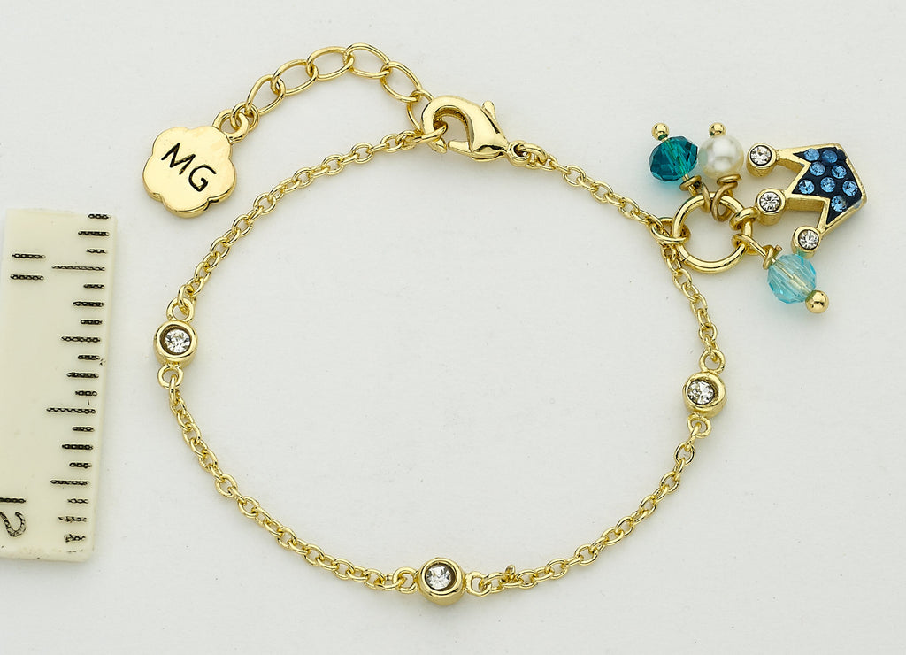 Crystal Crown Cluster Bracelet
