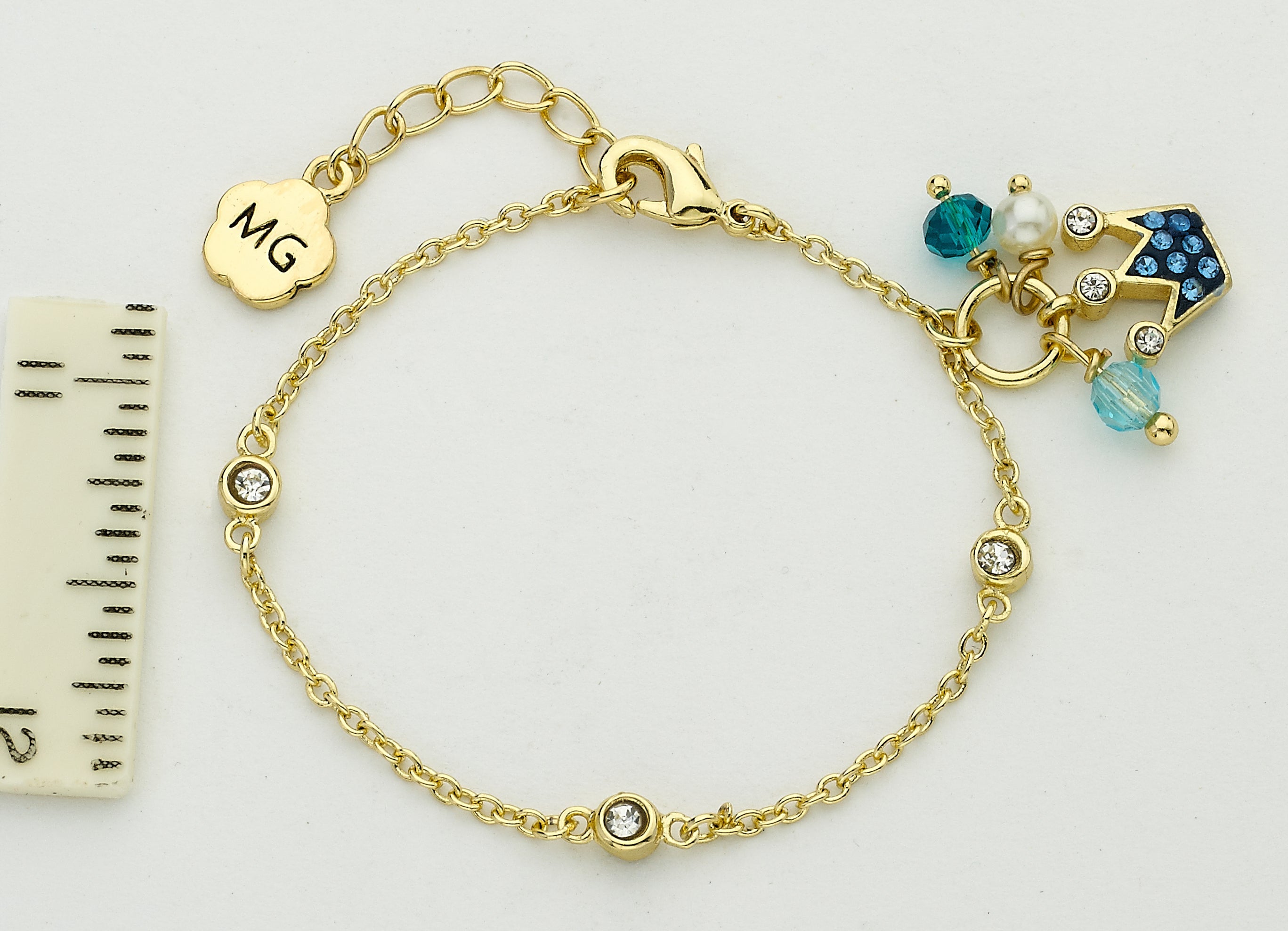 Crystal Crown Cluster Bracelet