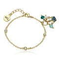Crystal Crown Cluster Bracelet