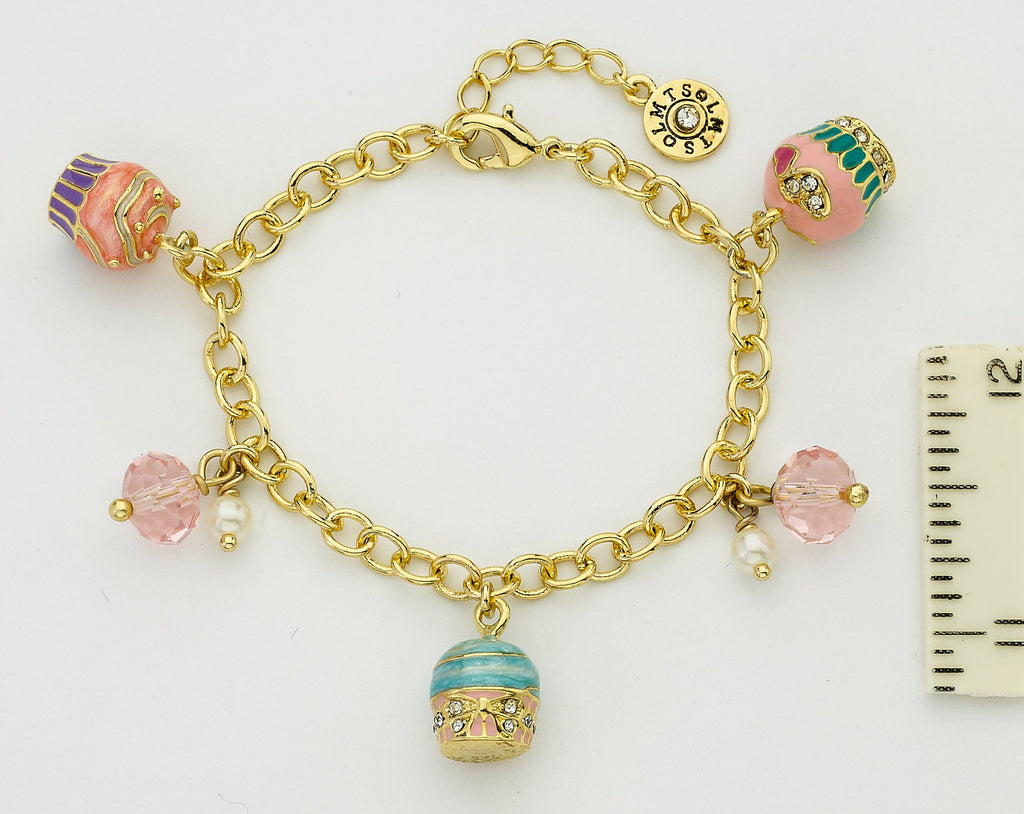 Cupcakes Dangle Charm Bracelet
