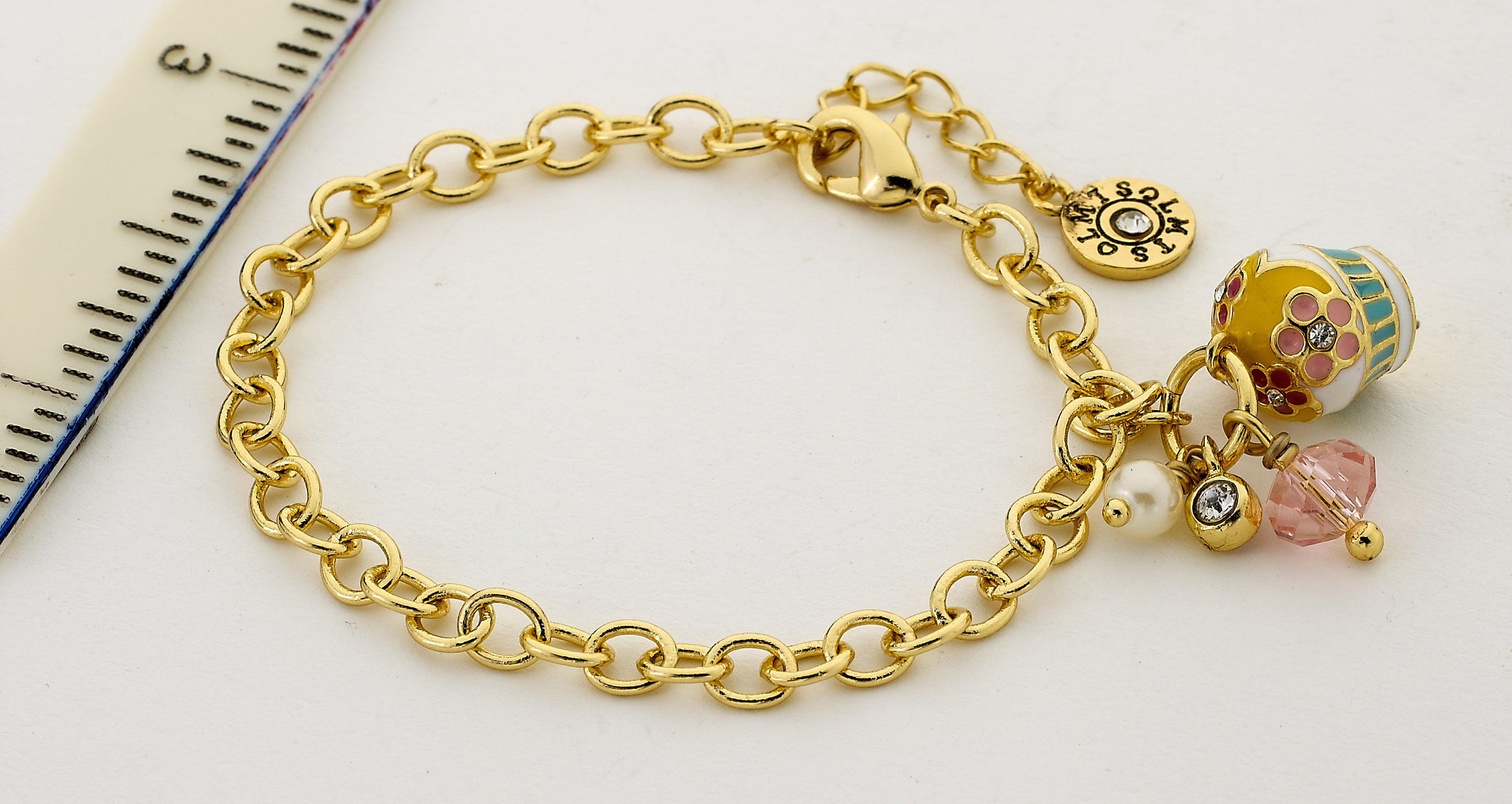 Cupcake Cluster Charm Bracelet