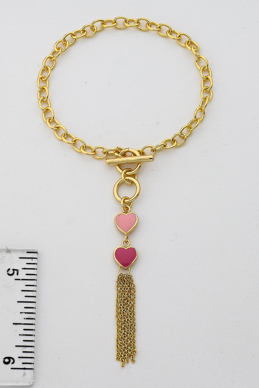 14k Gold Plated I LOVE MY JEWELS Tassel Bracelet