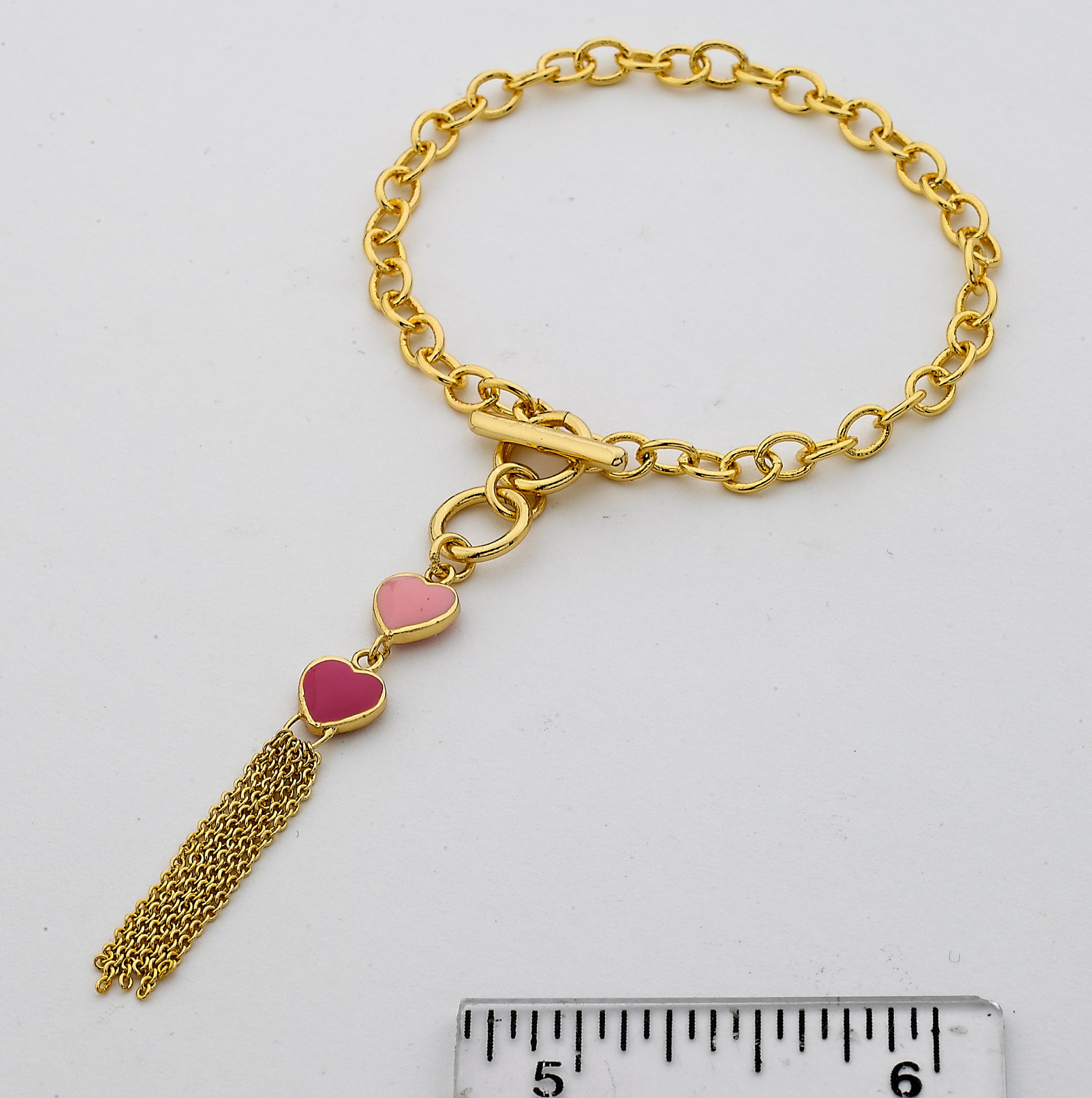 14k Gold Plated I LOVE MY JEWELS Tassel Bracelet