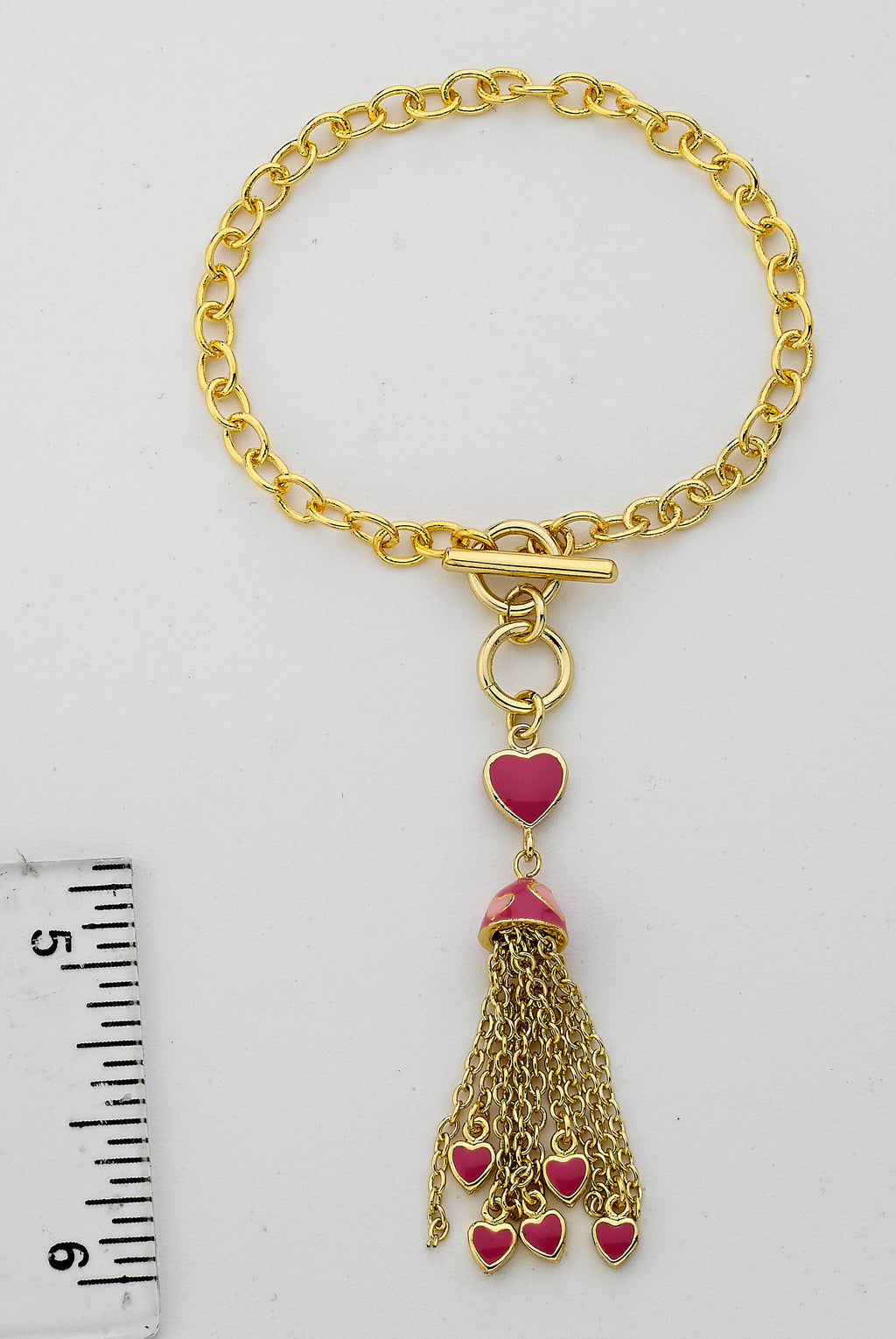 14k Gold Plated I LOVE MY JEWELS Tassel Bracelet