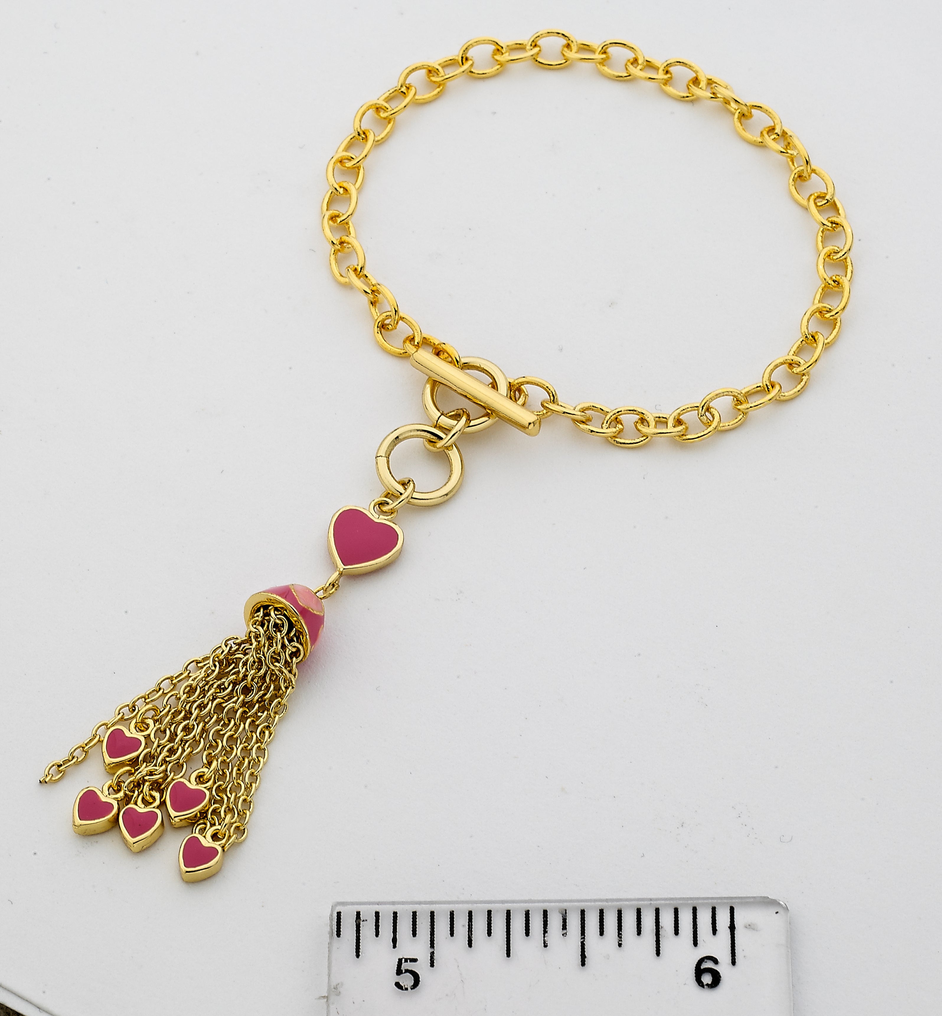 14k Gold Plated I LOVE MY JEWELS Tassel Bracelet