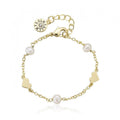 Pearl & Hearts Station Bracelet