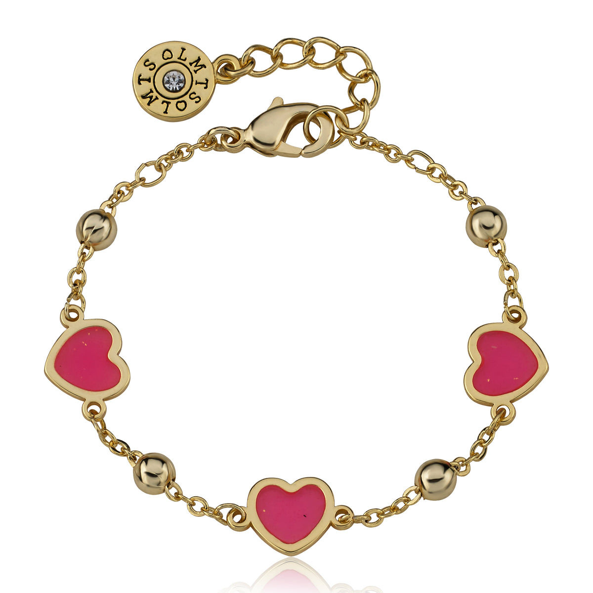 14k Gold Plated LMTS Heart Chain Bracelet