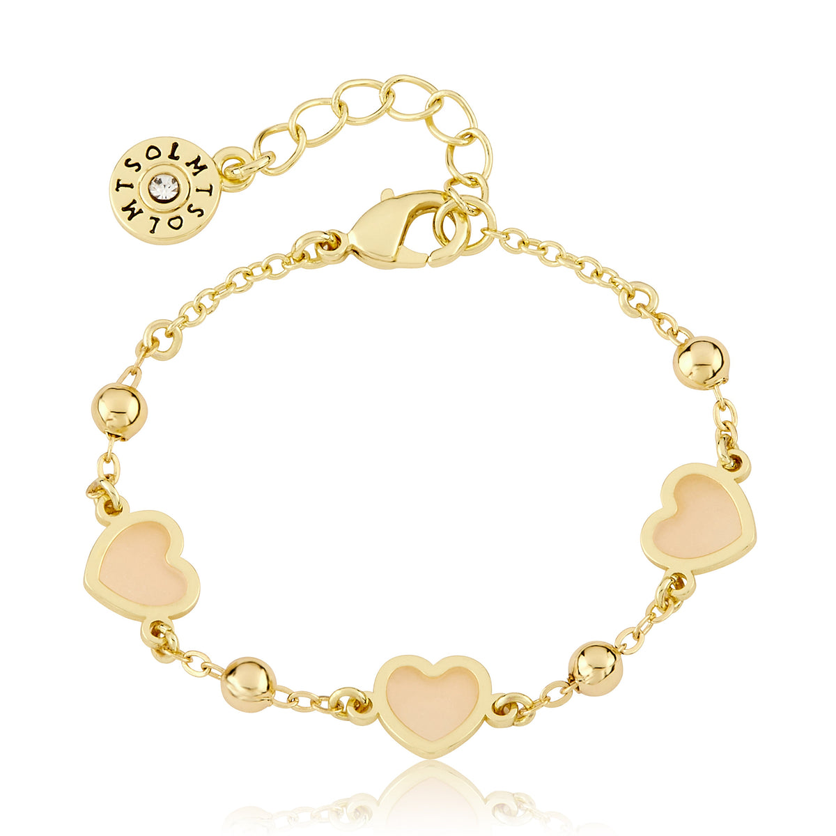 14k Gold Plated LMTS Heart Chain Bracelet