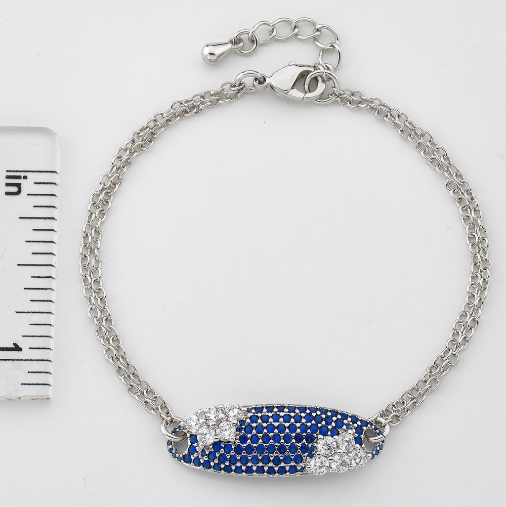 Flower Accented ID Bracelet