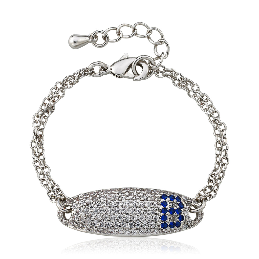 Pave ID Bracelet with Initial