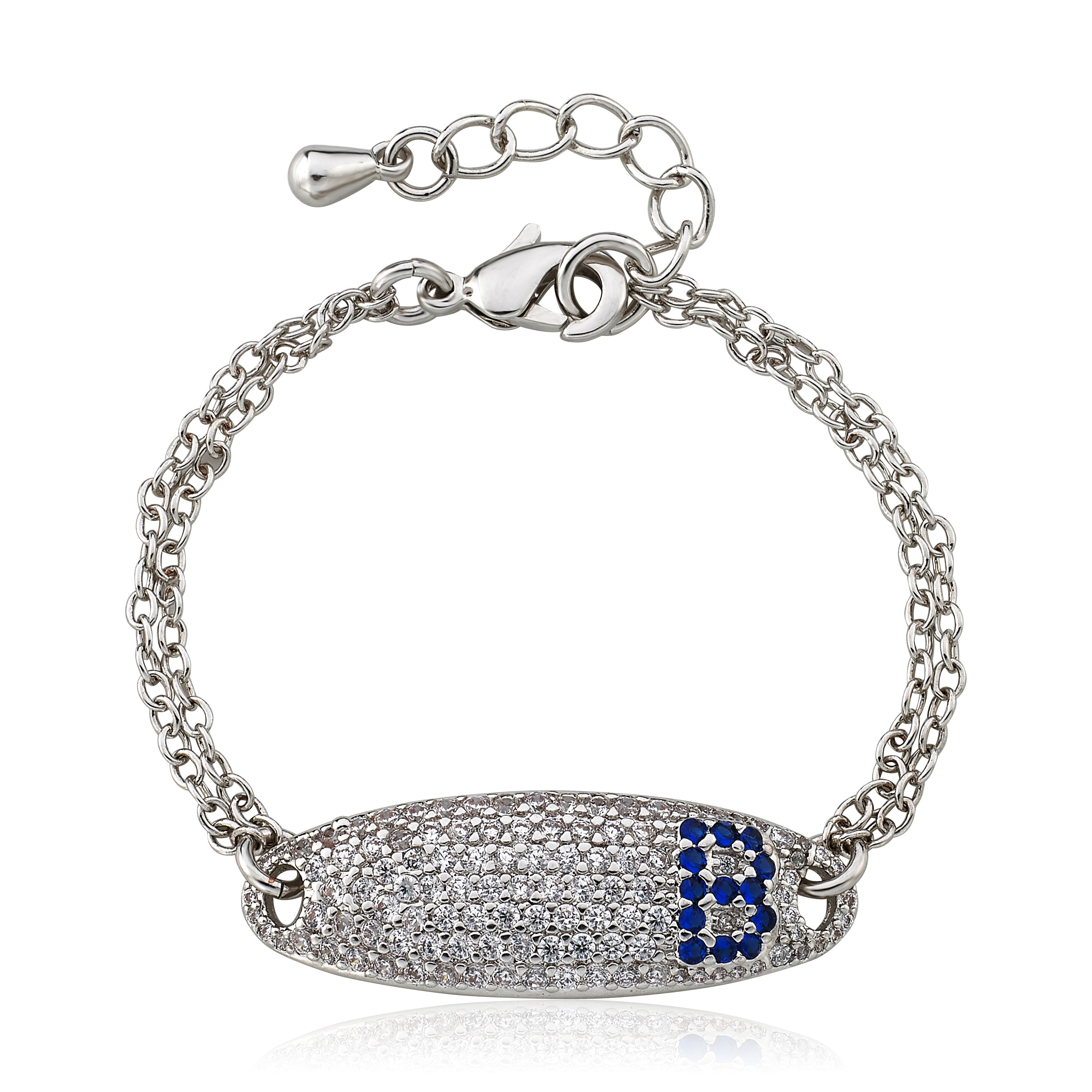 Pave ID Bracelet with Initial