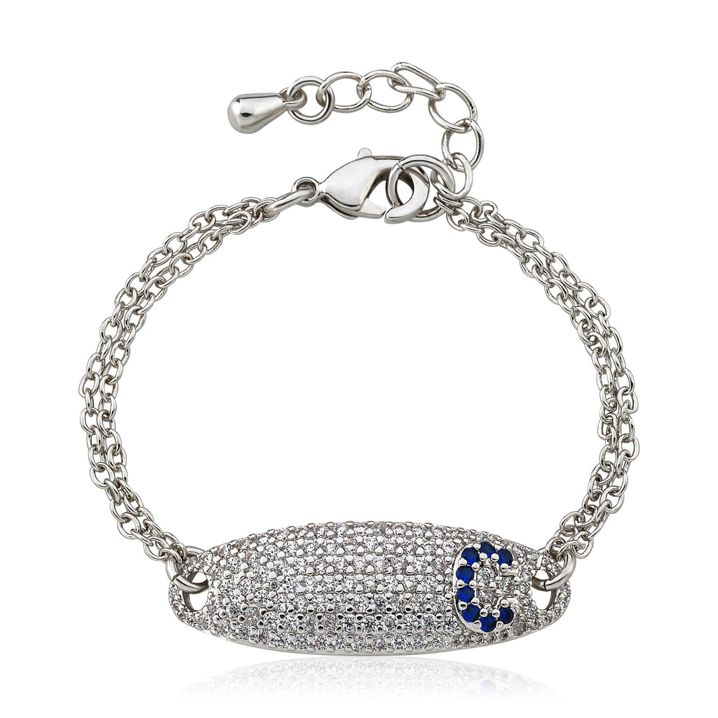 Pave ID Bracelet with Initial