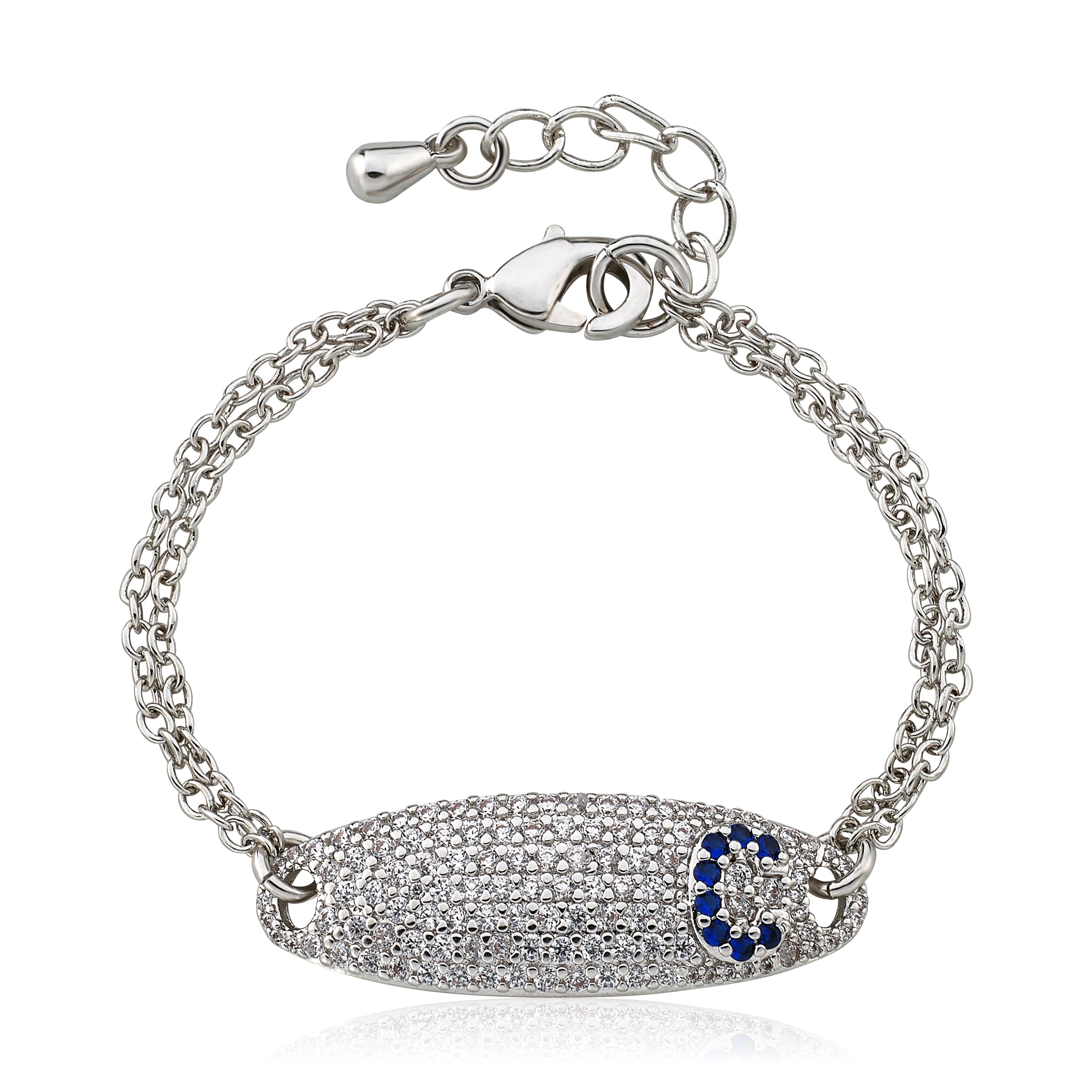 Pave ID Bracelet with Initial