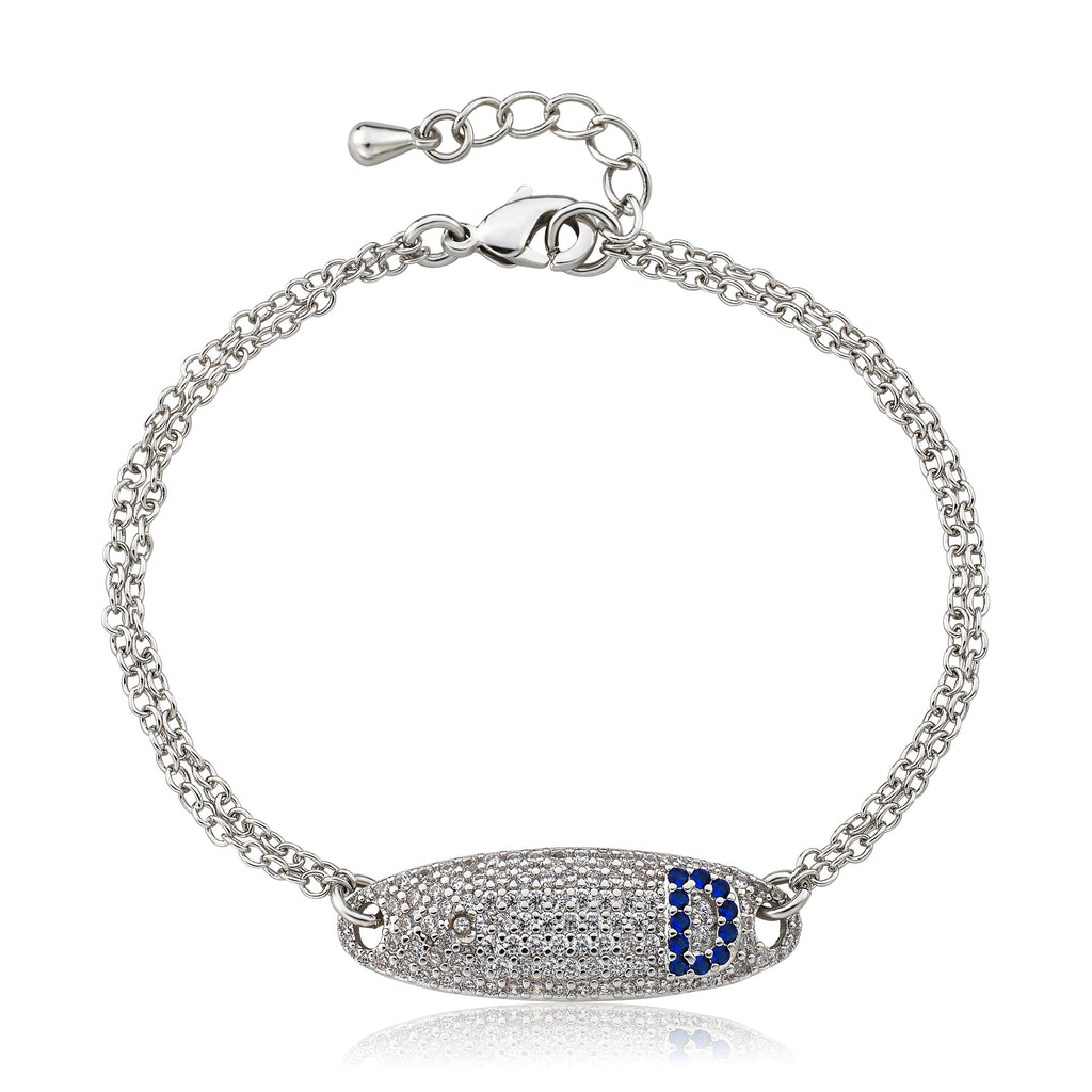 Pave ID Bracelet with Initial