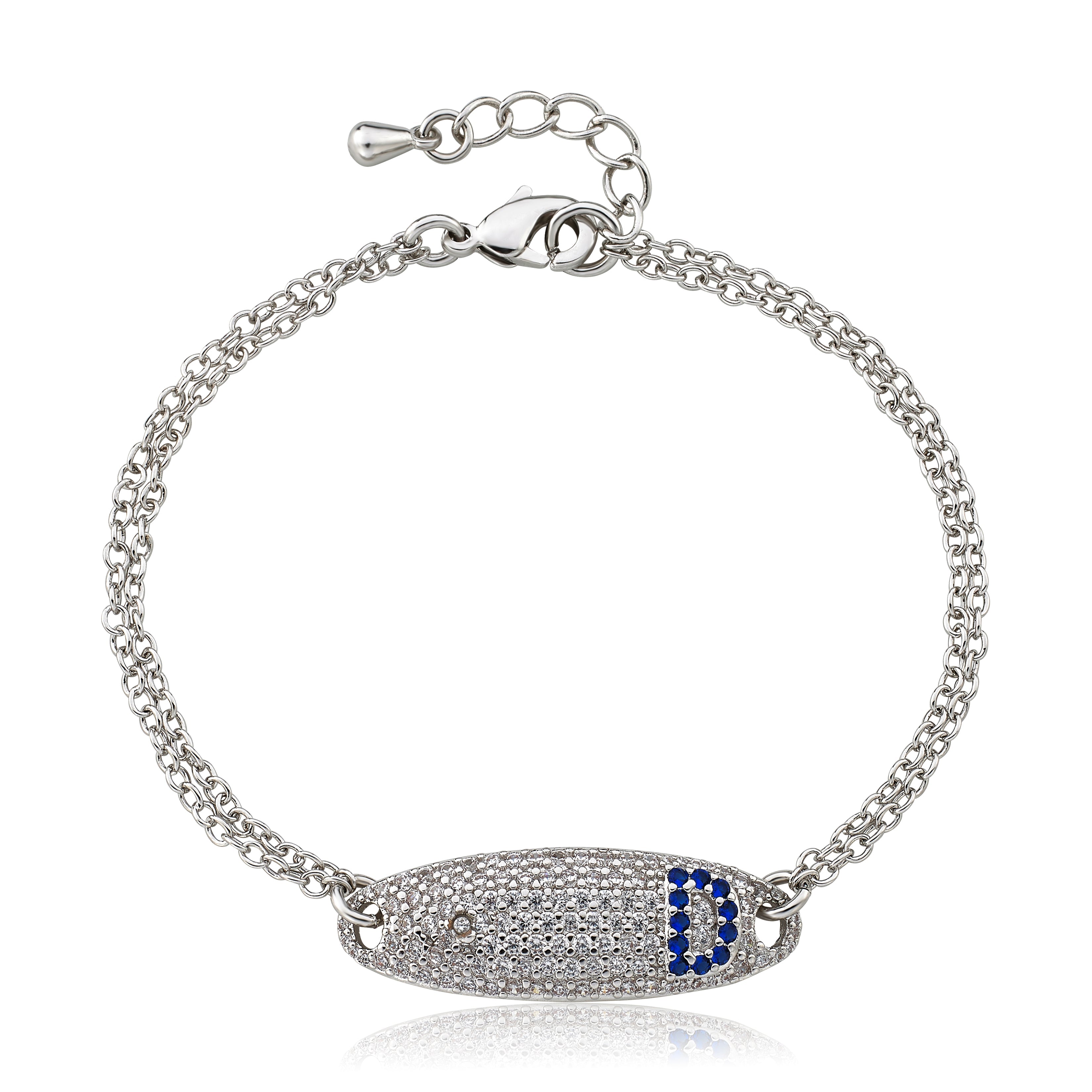 Pave ID Bracelet with Initial