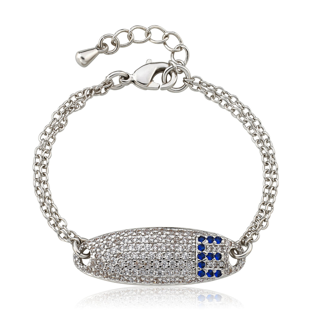 Pave ID Bracelet with Initial