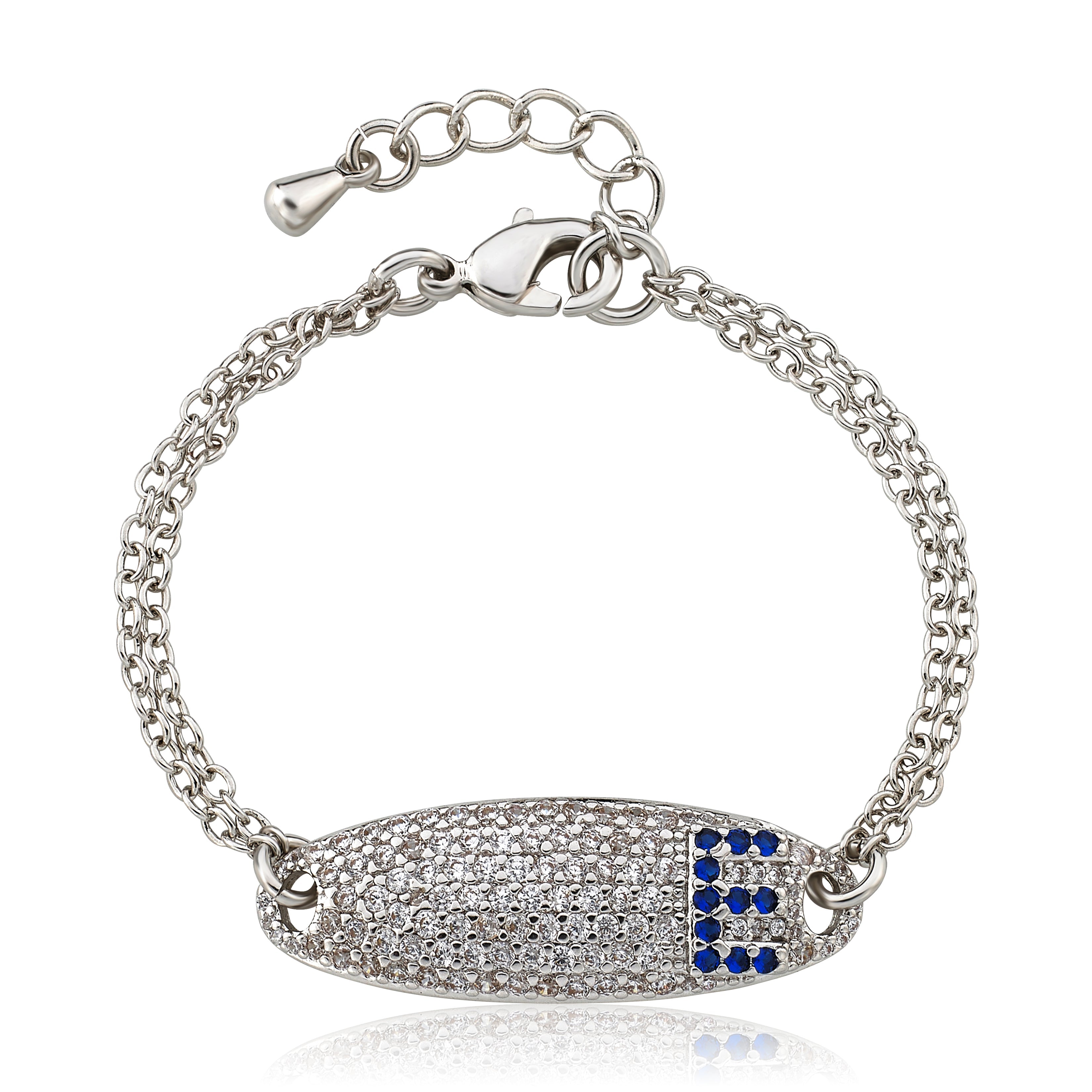 Pave ID Bracelet with Initial