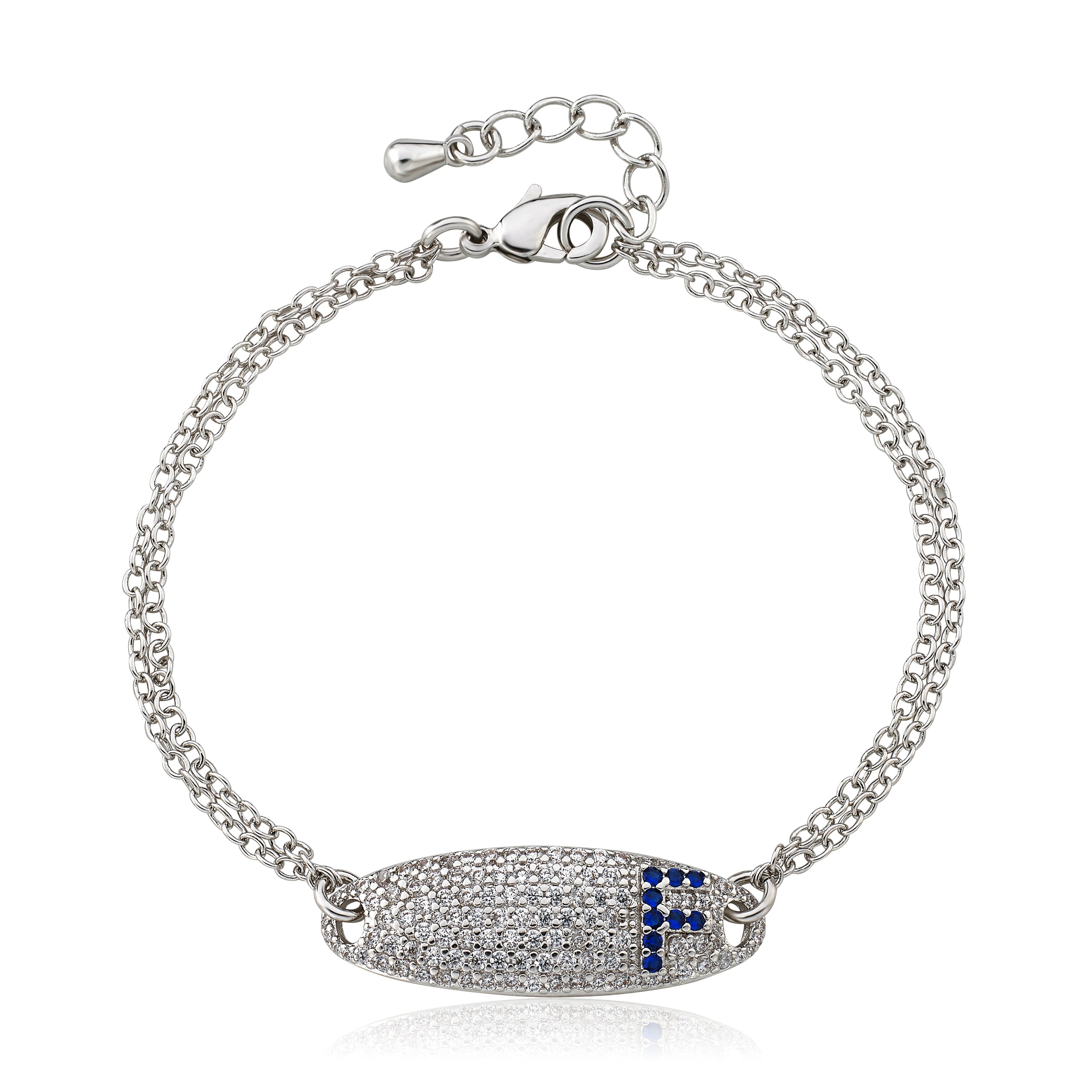 Pave ID Bracelet with Initial