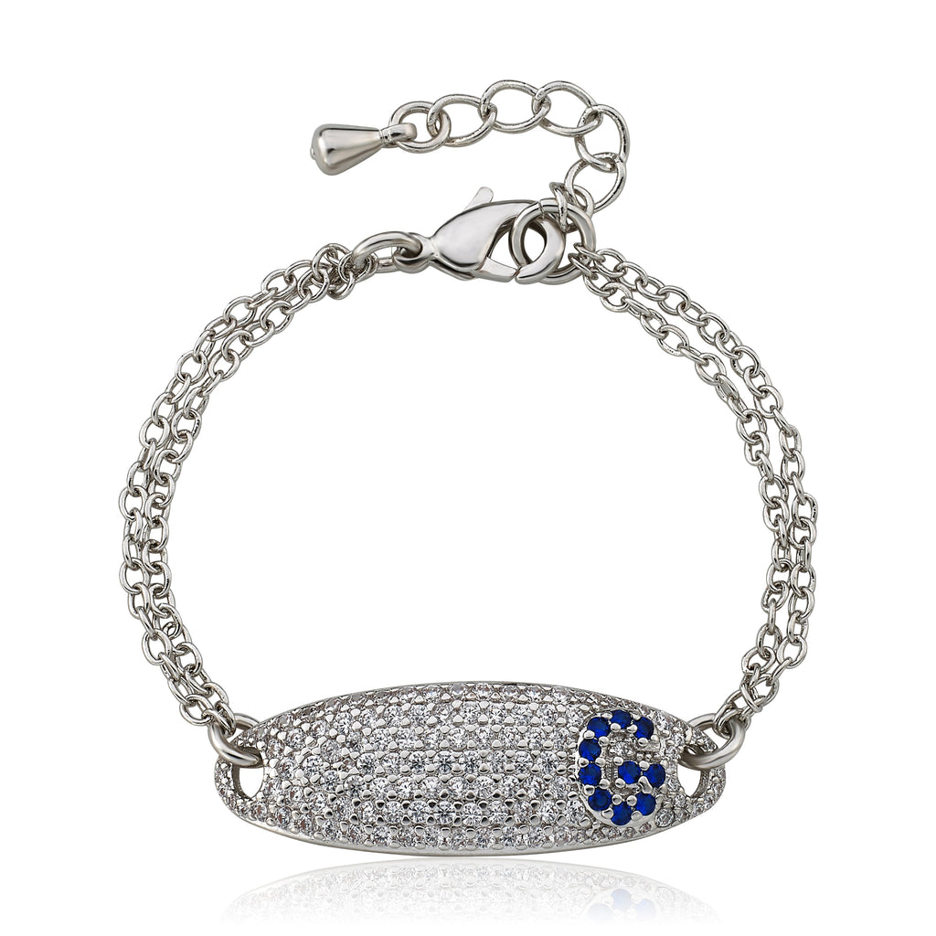 Pave ID Bracelet with Initial
