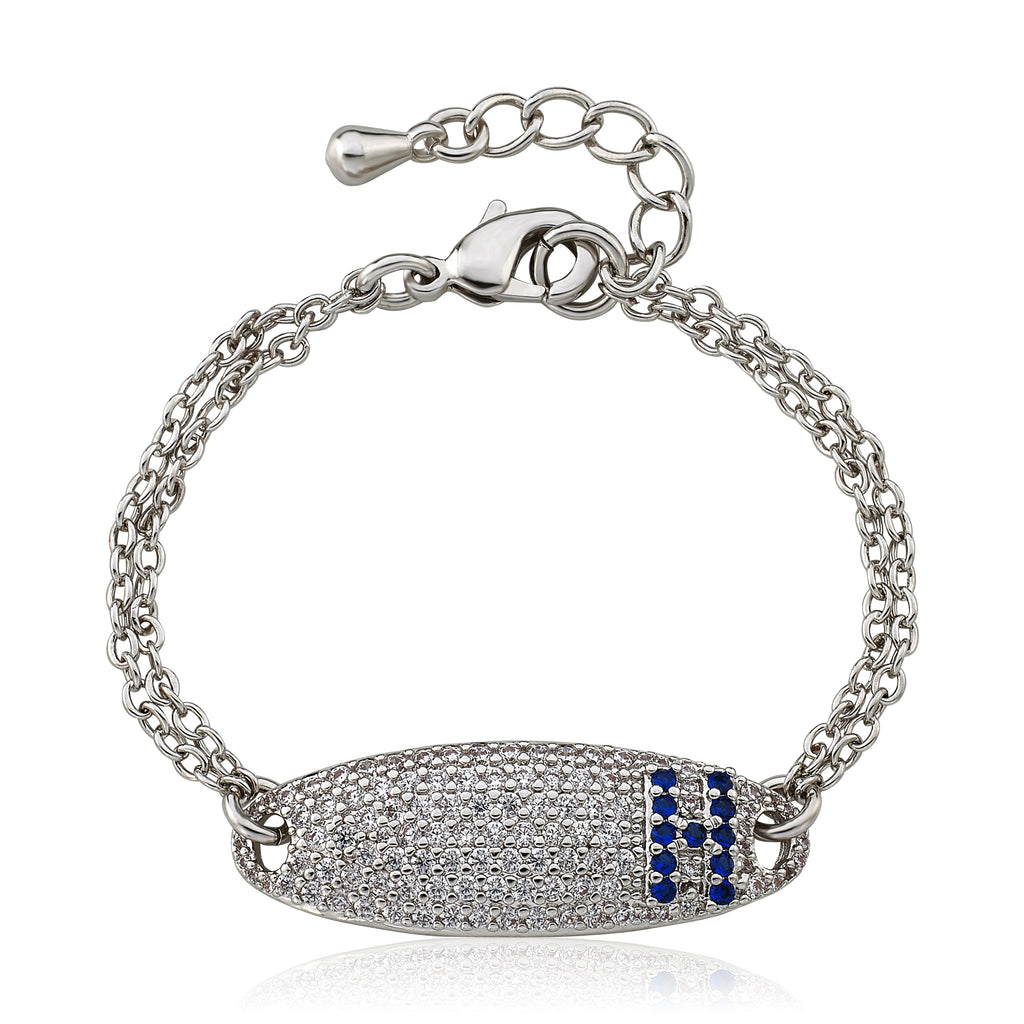 Pave ID Bracelet with Initial