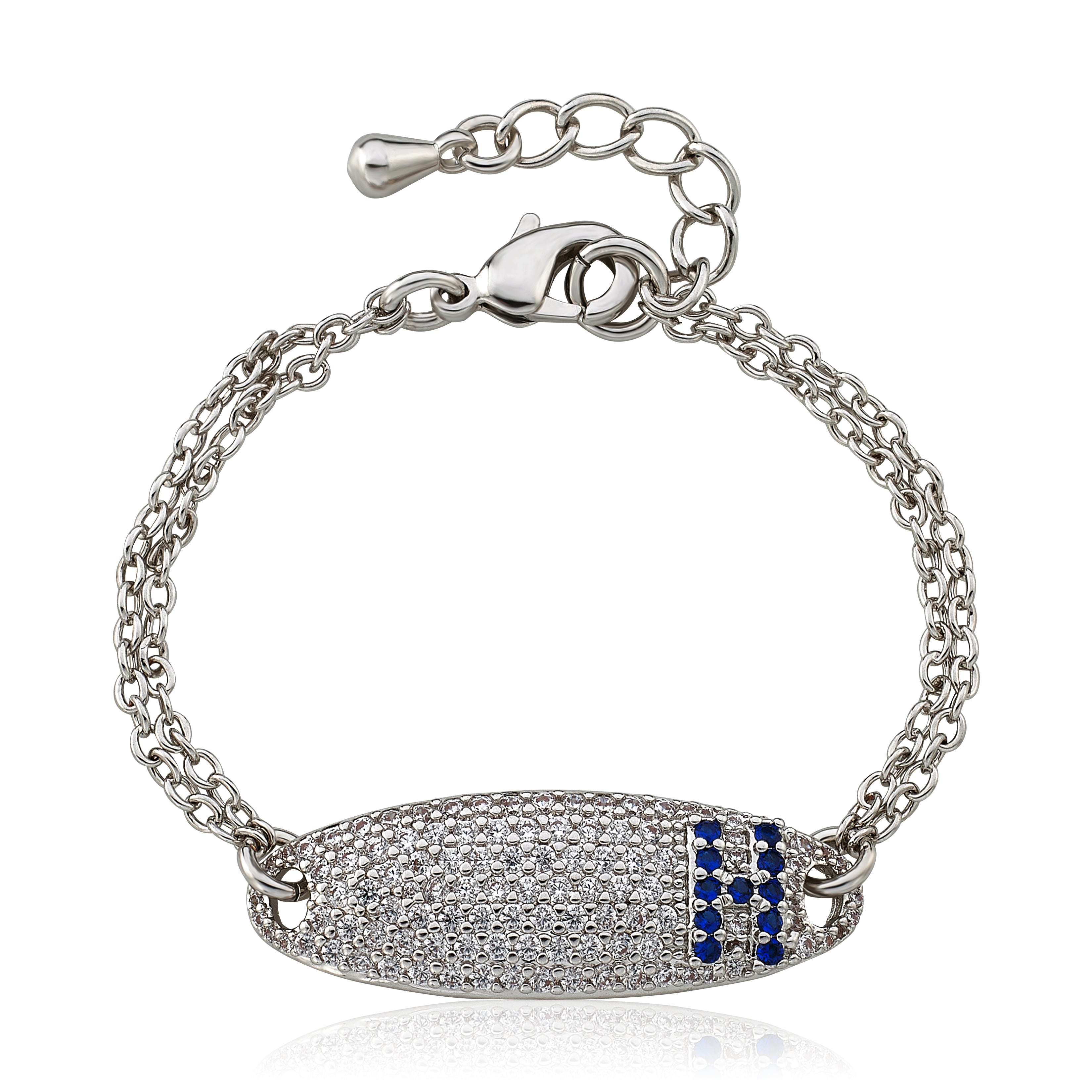 Pave ID Bracelet with Initial
