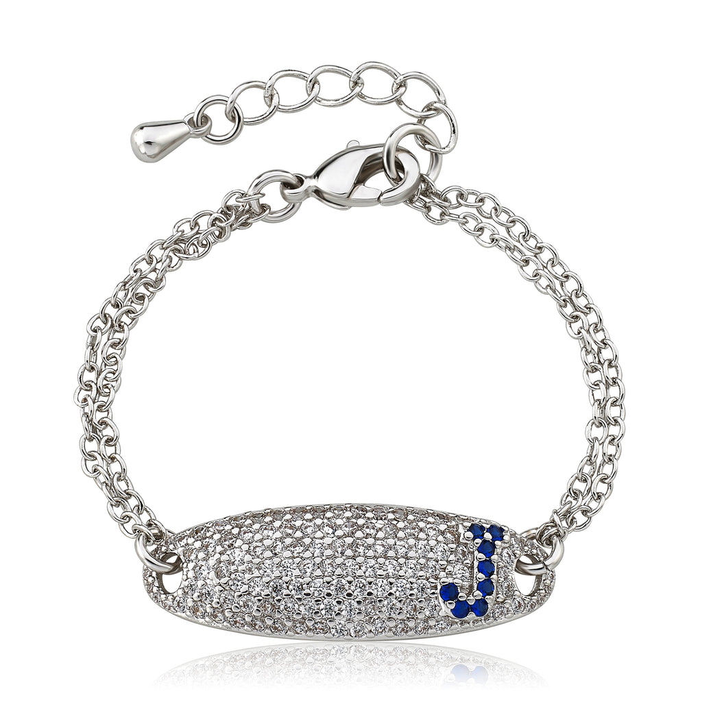 Pave ID Bracelet with Initial