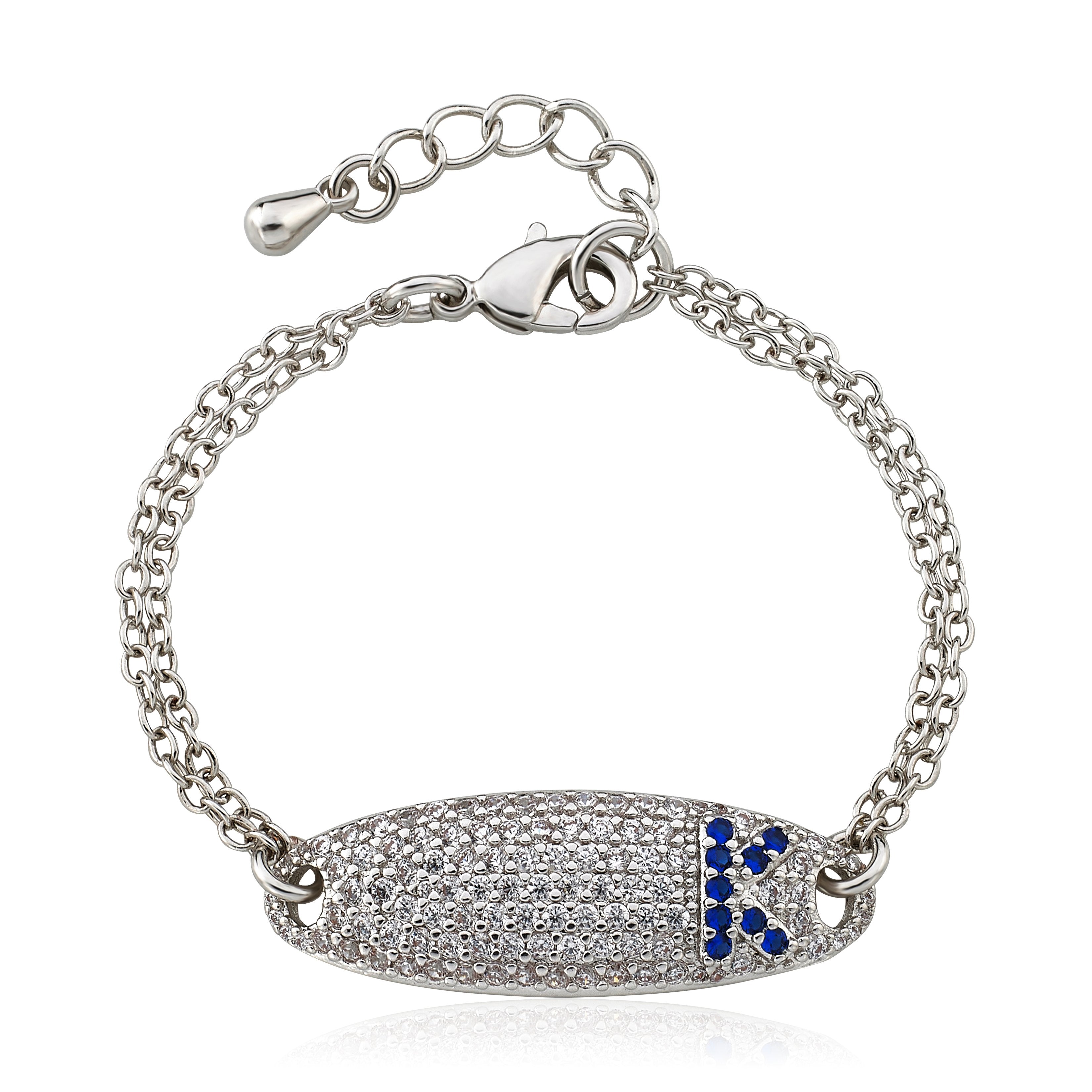Pave ID Bracelet with Initial