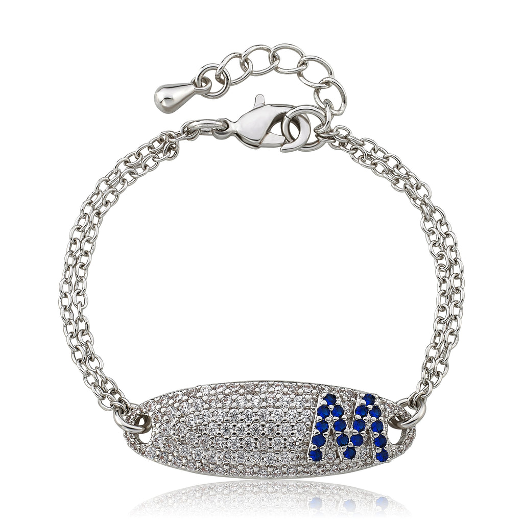Pave ID Bracelet with Initial