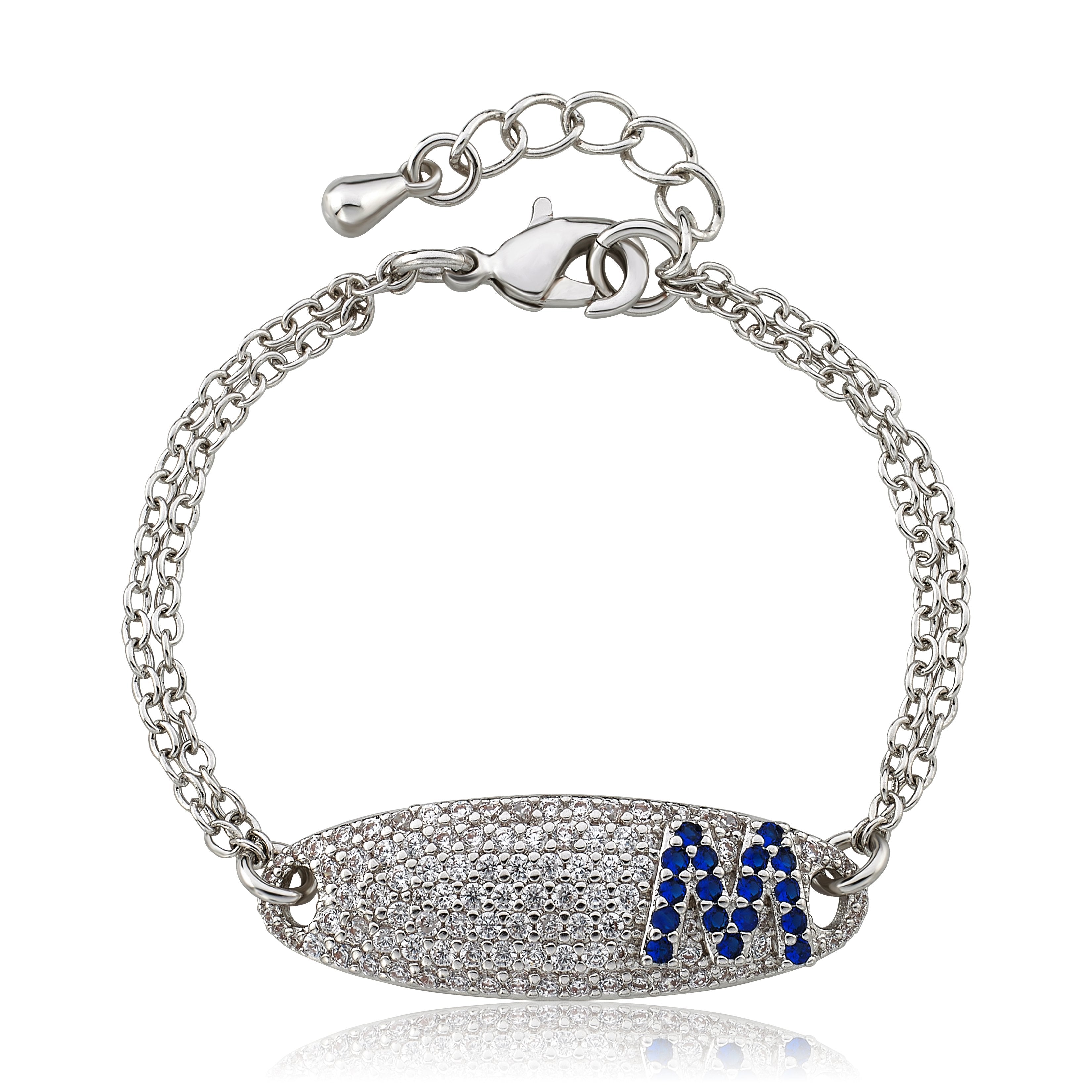 Pave ID Bracelet with Initial