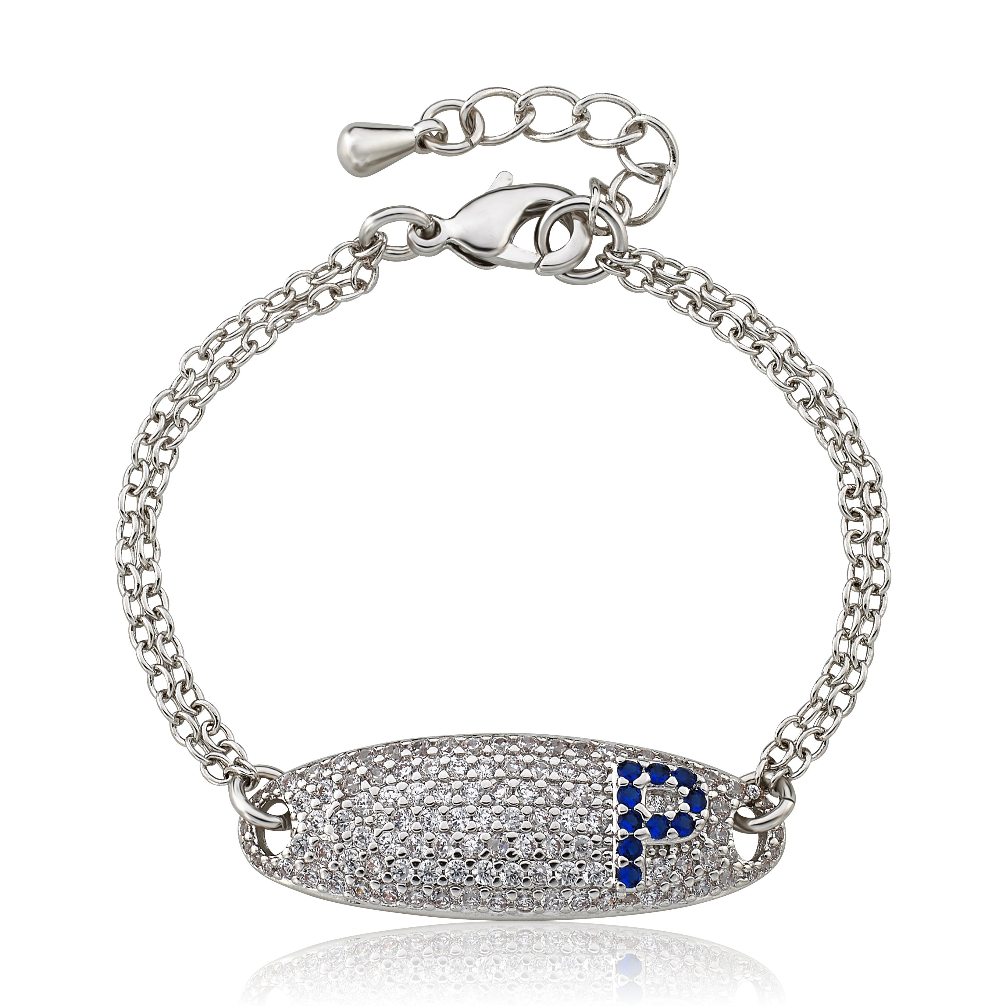 Pave ID Bracelet with Initial