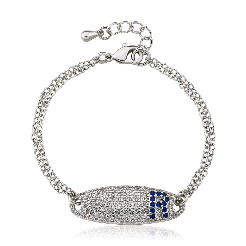 Pave ID Bracelet with Initial
