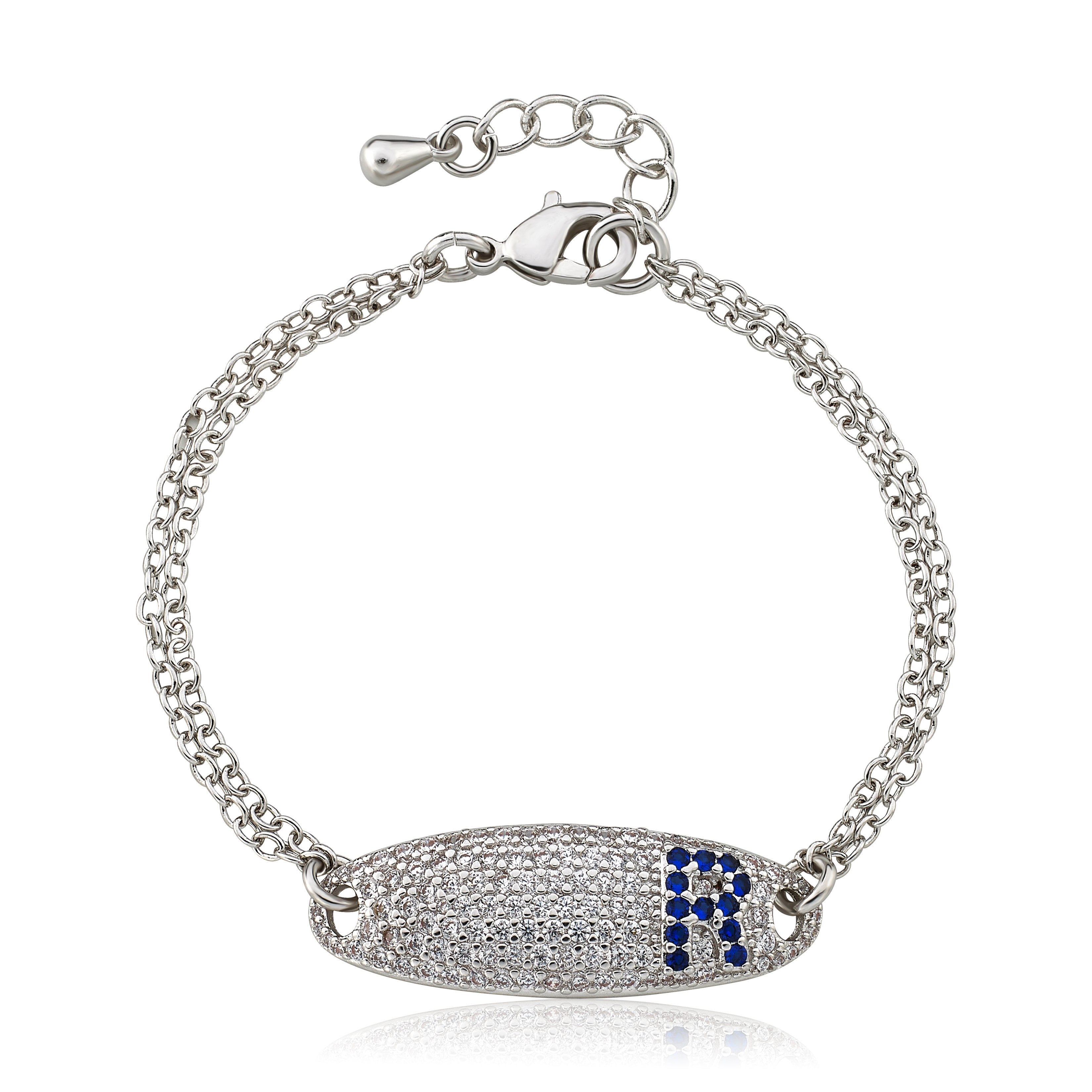 Pave ID Bracelet with Initial