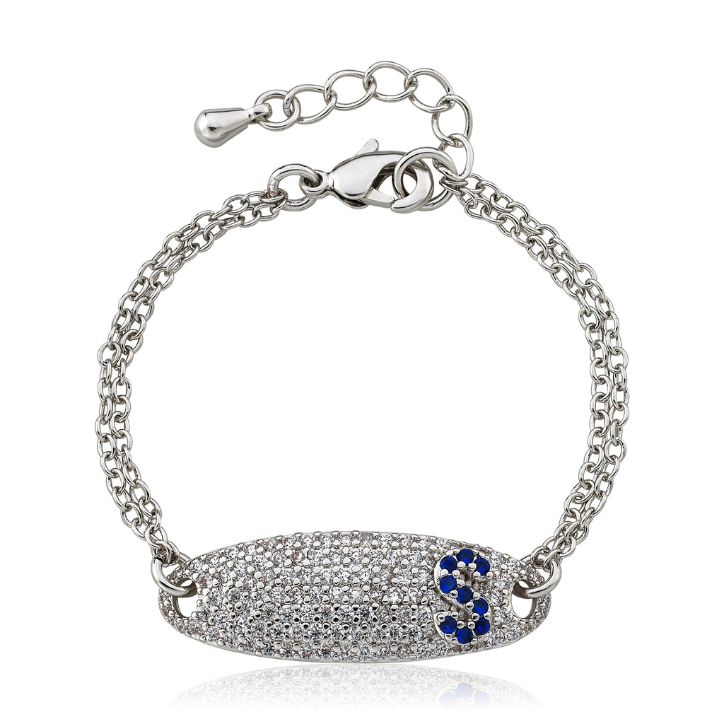 Pave ID Bracelet with Initial