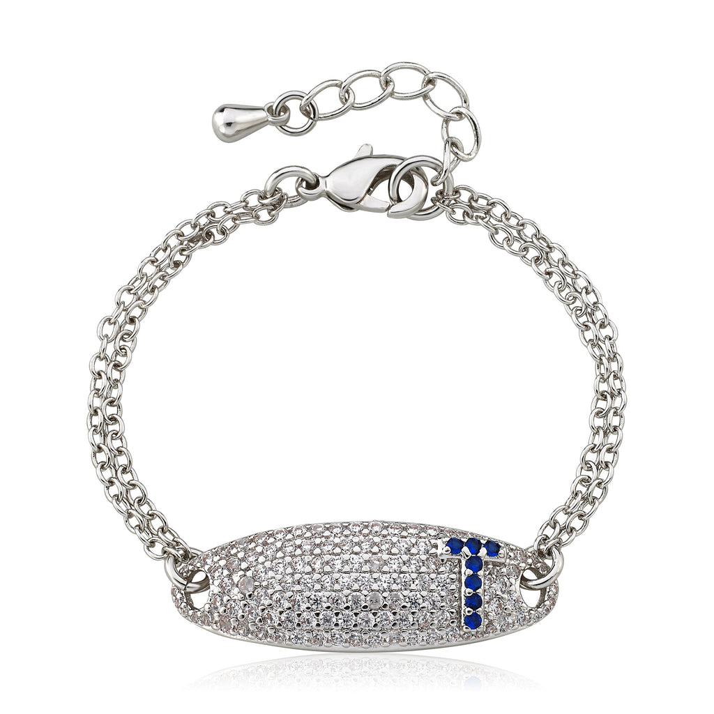 Pave ID Bracelet with Initial