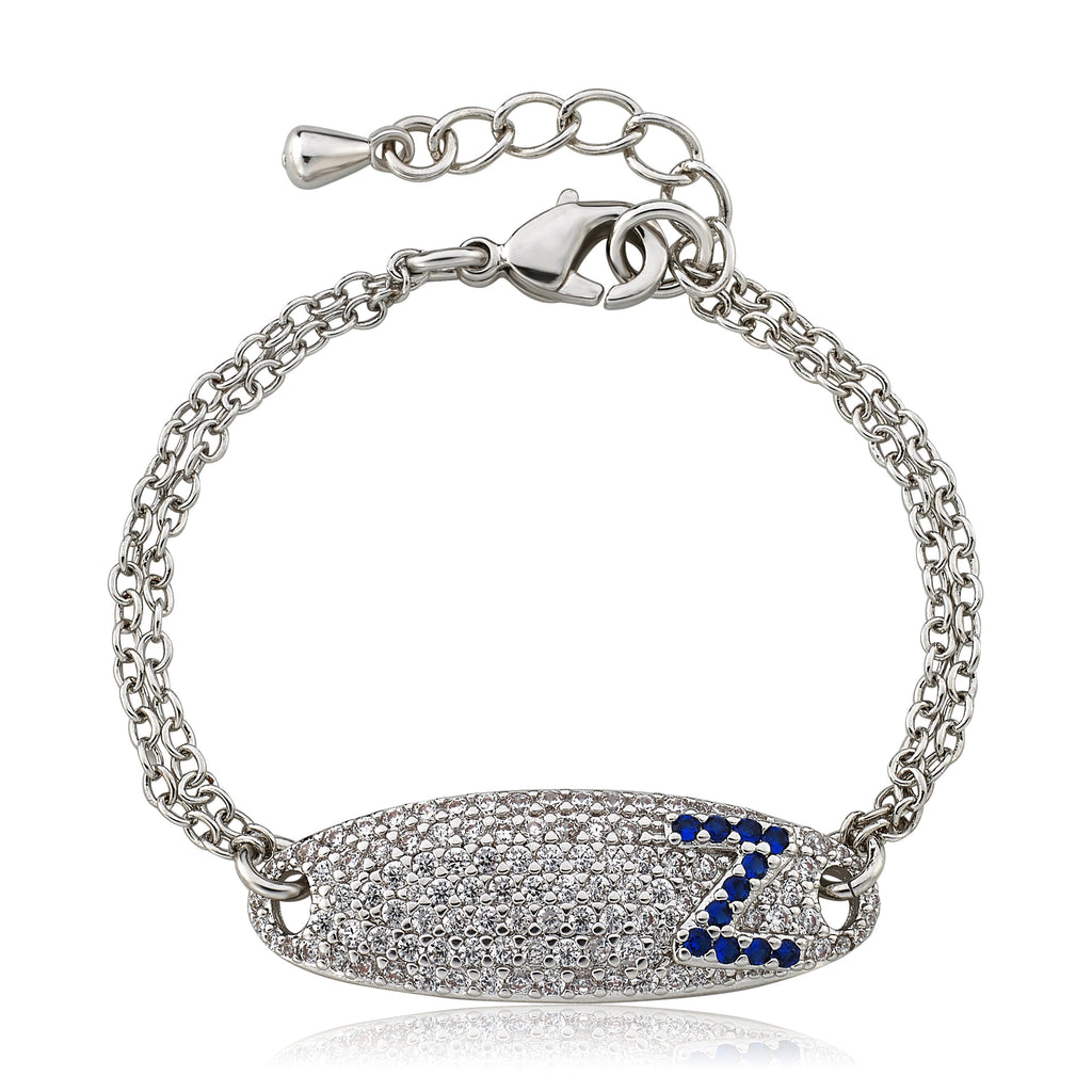 Pave ID Bracelet with Initial
